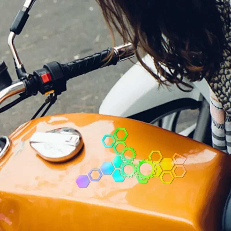 Reflective Honeycomb Hexagonal Sticker Motorcycle Electric
