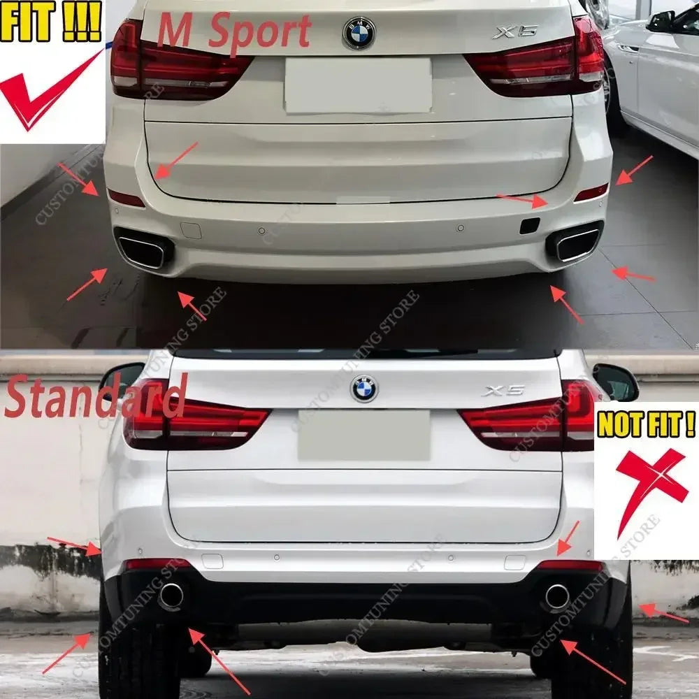 For BMW X5 F15 M50I M Gloss Black M Performance Rear Diffuser