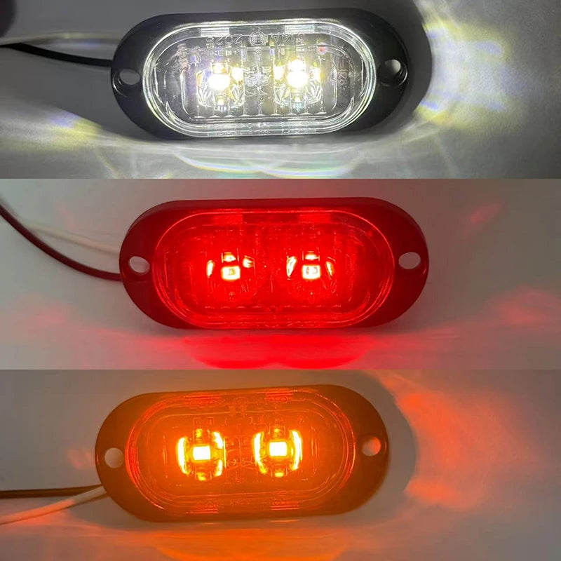 2PCS 12V 24V Truck Position Side Marker Lamps Signal