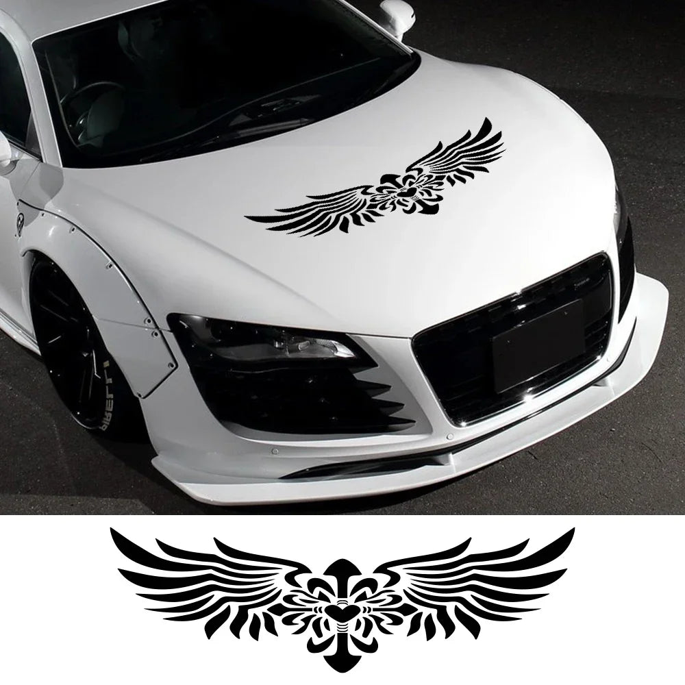 For Hood Body Door Windows Auto Hood Stickers 70x22cm Angel