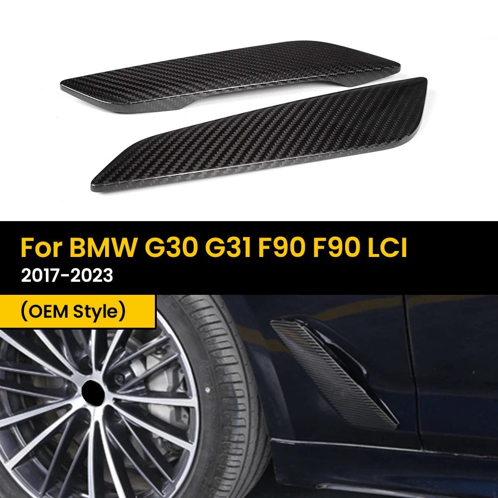 For BMW G30 G31 F90 F90 Real Dry Carbon Fiber Side Fender Lci