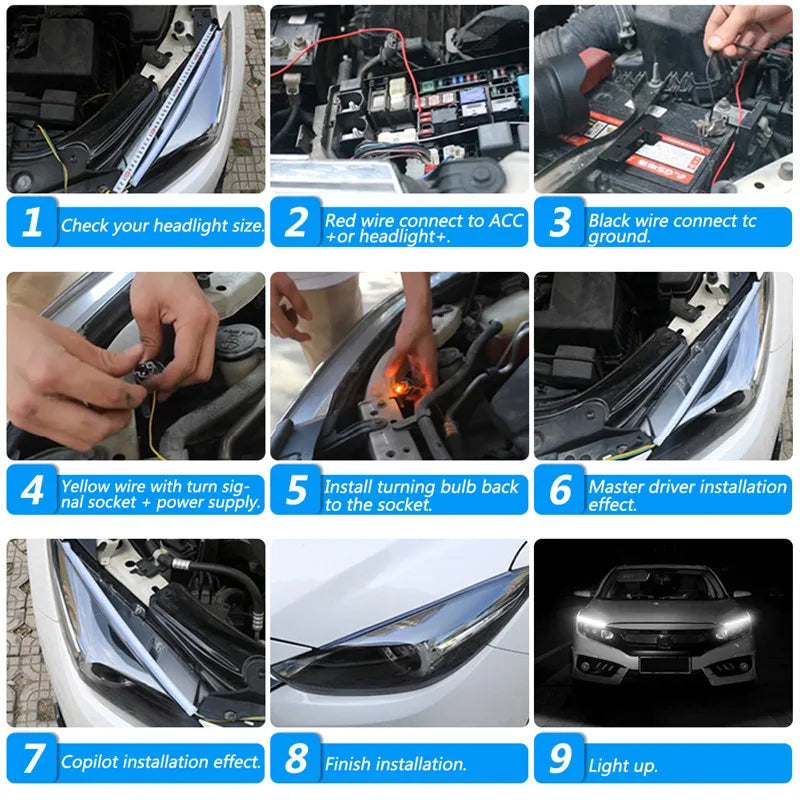 For Audi A3 A4 B5 B6 2PCS B7 B8 B9 A5 A6 C5 C6 C7