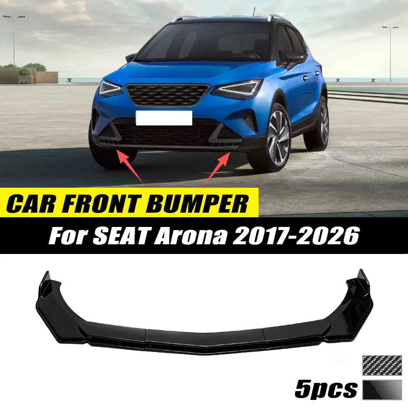 For SEAT Arona 2017-2026 Front Bumper Lip Front Guard Spoiler