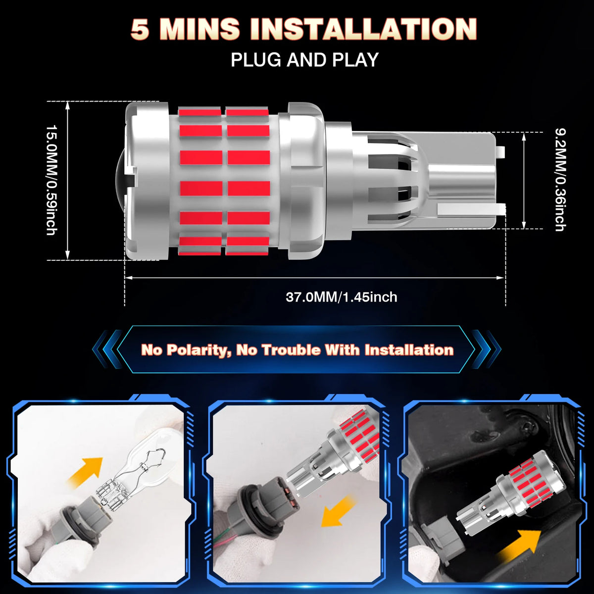 For Jeep Wrangler Jk Compass Renegade Katur 2PCS T15 W16W T16