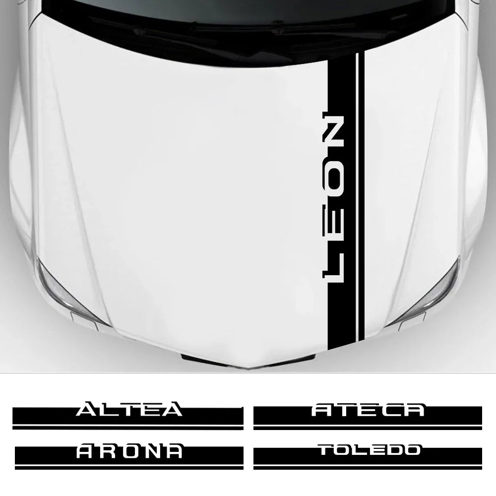 For SEAT Ibiza 6J Leon MK2 Hood Stickers Decal Toledo Arona