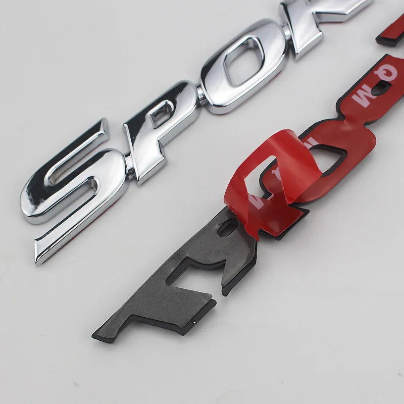 For Highlander Rav4 Yaris Sport Logo 3D Chrome Black Metal
