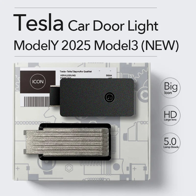 2PCS Door Welcome Tesla model3 Modely Courtesy Icon Hd