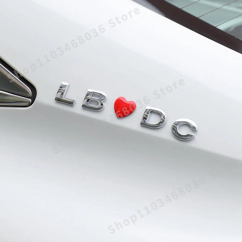 Red Metal Letters Numbers Alphabet Logo Emblem Badge Sticker