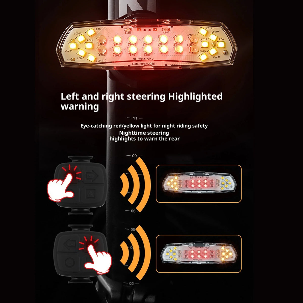 Bicycle Remote Control Rear Horn Road Bike Night Riding