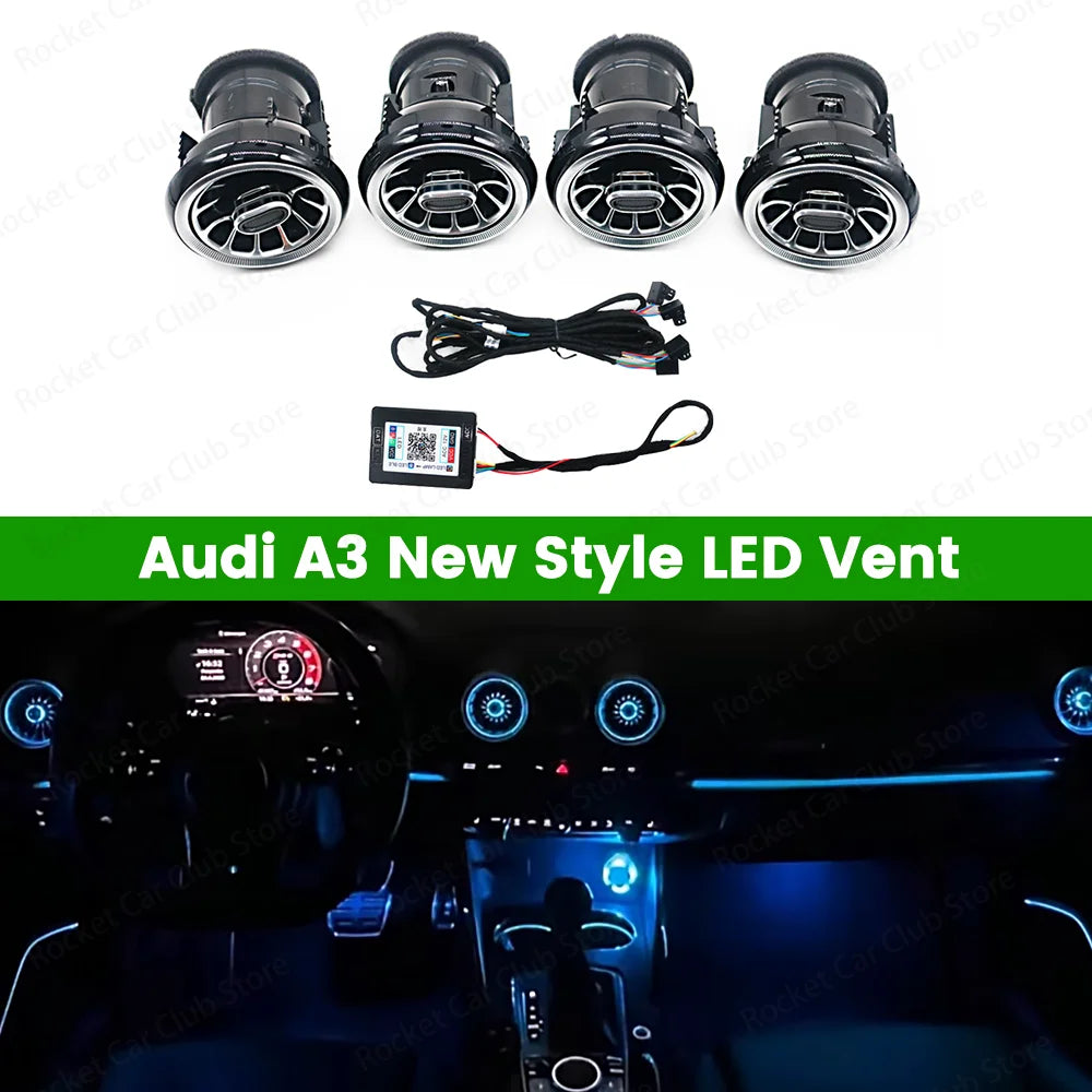 For Audi A3 S3 RS3 8V Air Vents 256 Colours Ambient 8Y 8P
