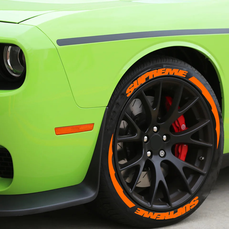 For 14"-22" Wheels 8 Kits Permanent Tire Lettering Sticker