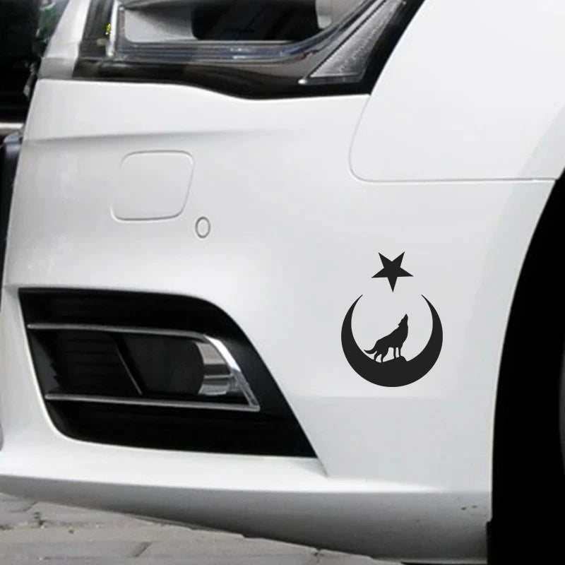 Interesting Wolf Moon Star Great Turk Turkey Turkish Sticker