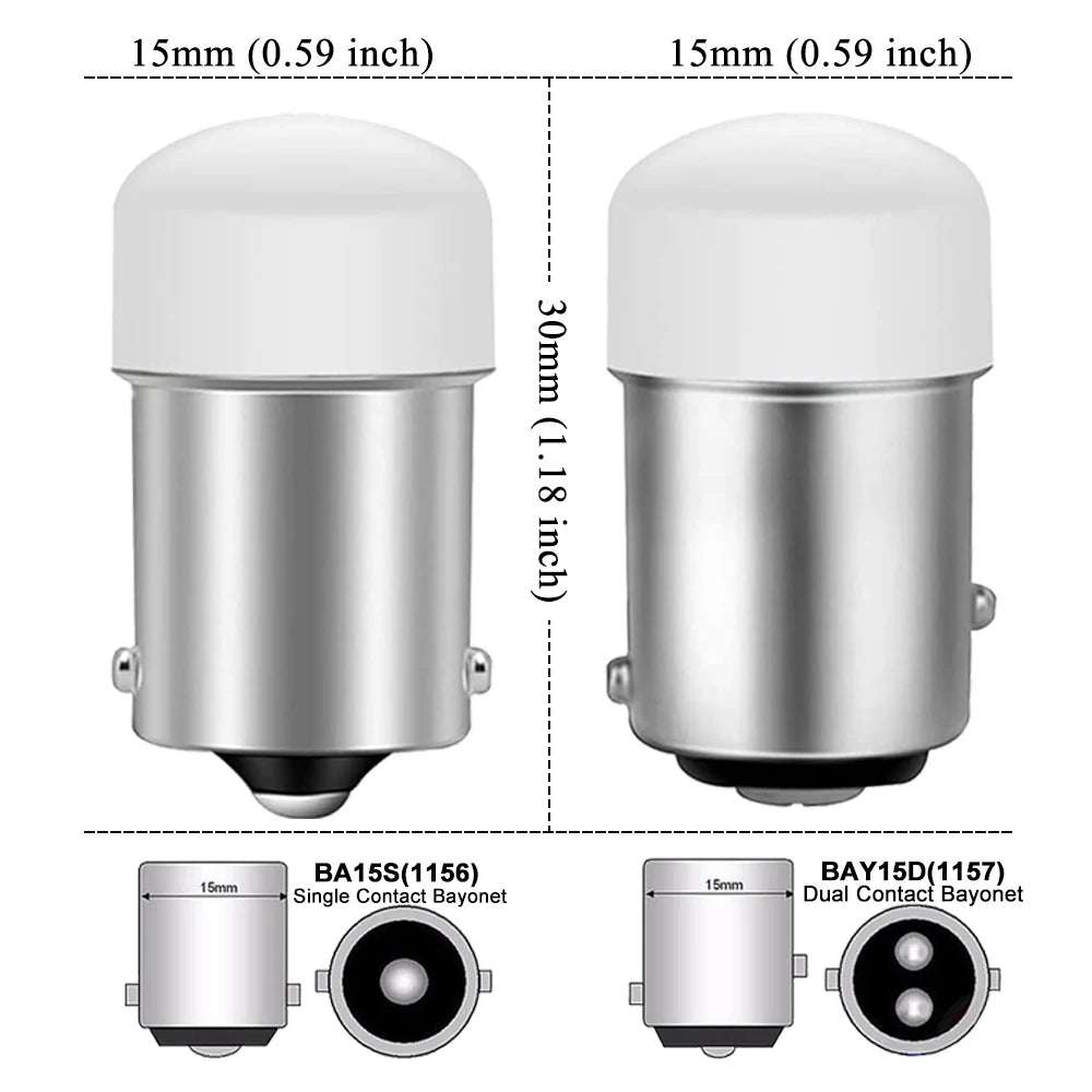 P21W ba15s 1156 bay15d 1157 Bulb 12V 600LM 6500K