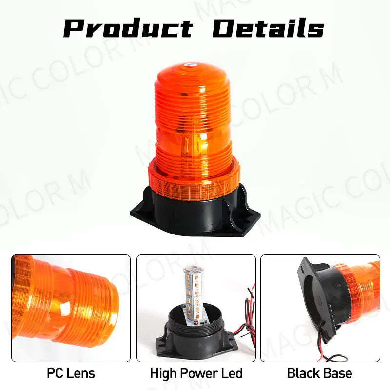 Strobe Truck Bus Red Amber White Blue Green Flasher