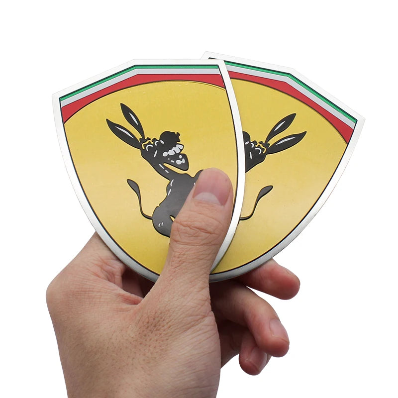 For Ferrari Auto Modification Accessories 3D Aluminum Donkey