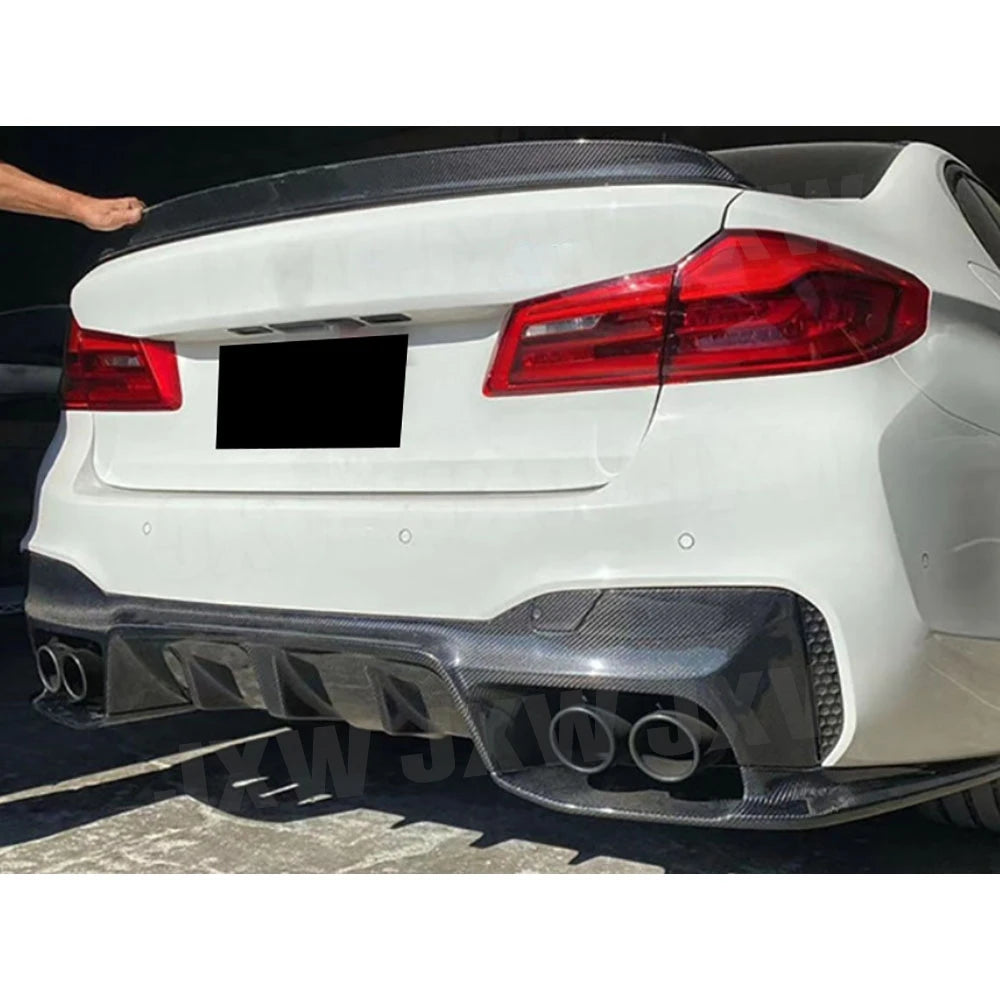 For BMW 5 Series G30 F90 Jxwancf Dry Carbon Fiber Rear Bumper