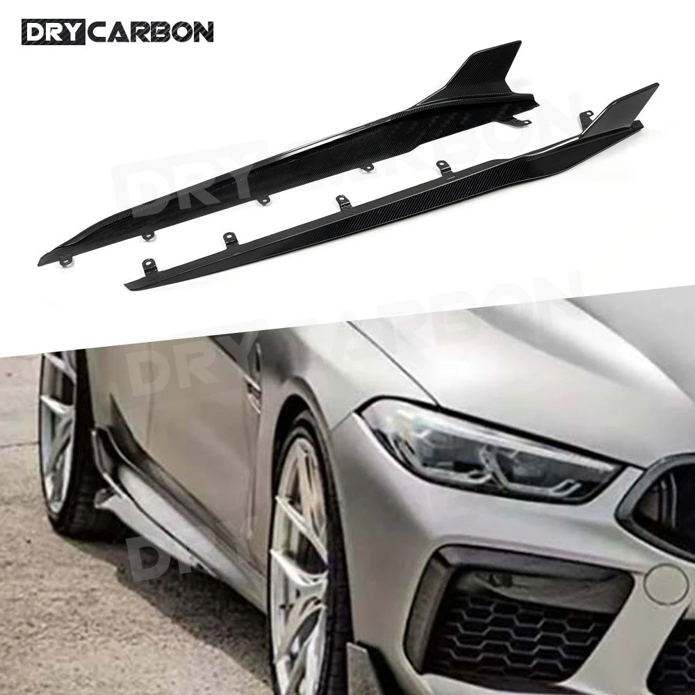 For BMW 8 Series G16 F93 Dry Carbon Fiber Side Skirts Aprons