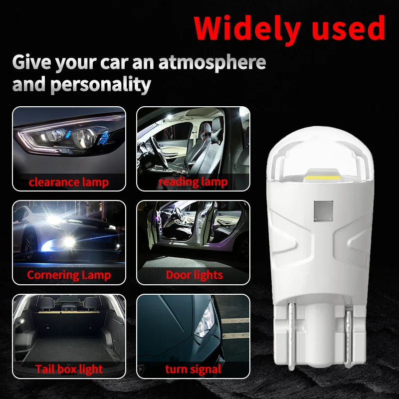 2X T10 W5W Bulbs Sidemarker Parking Width Interior Dome