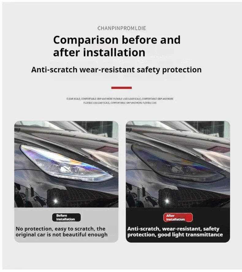 For Tesla Model S 2017-2024 Exterior Headlight anti-scratch