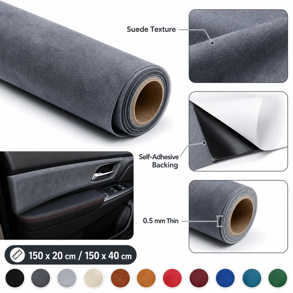 self-adhesive Interior Modification Stickers Suede Soft Fabric