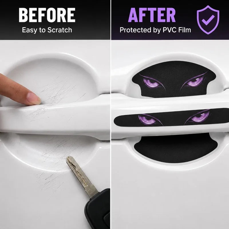 For Most Vehicle 8PCS Set Cat Eye Door Handle Bowl Sticker