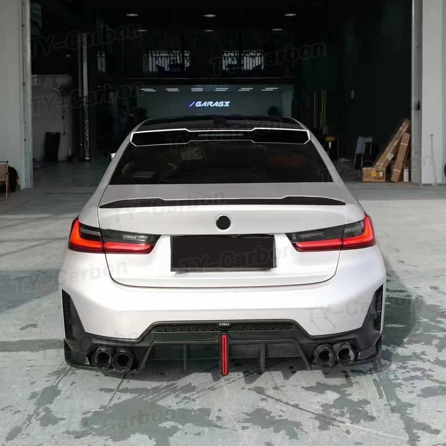 For BMW 3 Series G20 G28 Vten Pp Gloss Black Rear Bumper