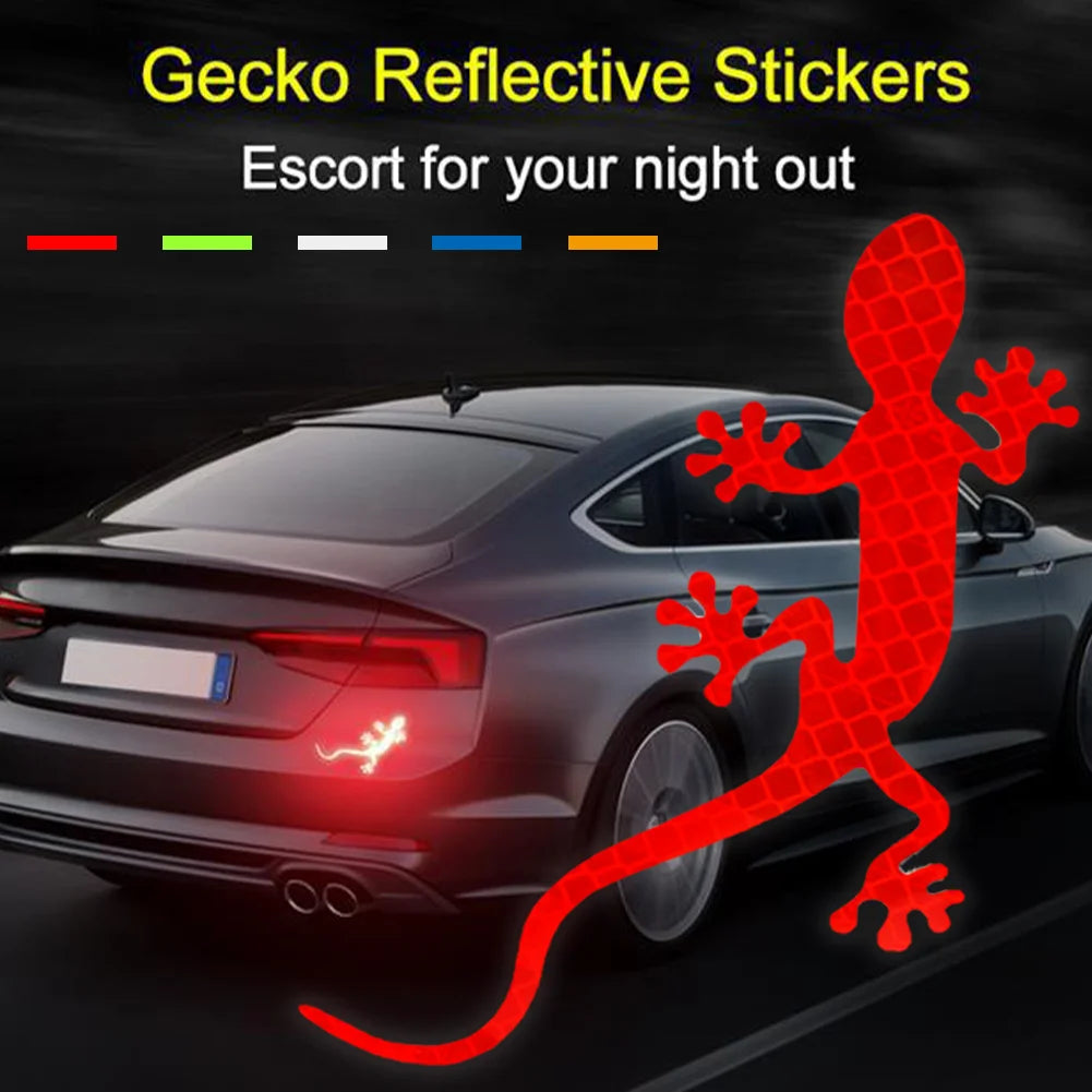 Creativity Reflective Gecko Sticker Self Adhesive Decor Decal