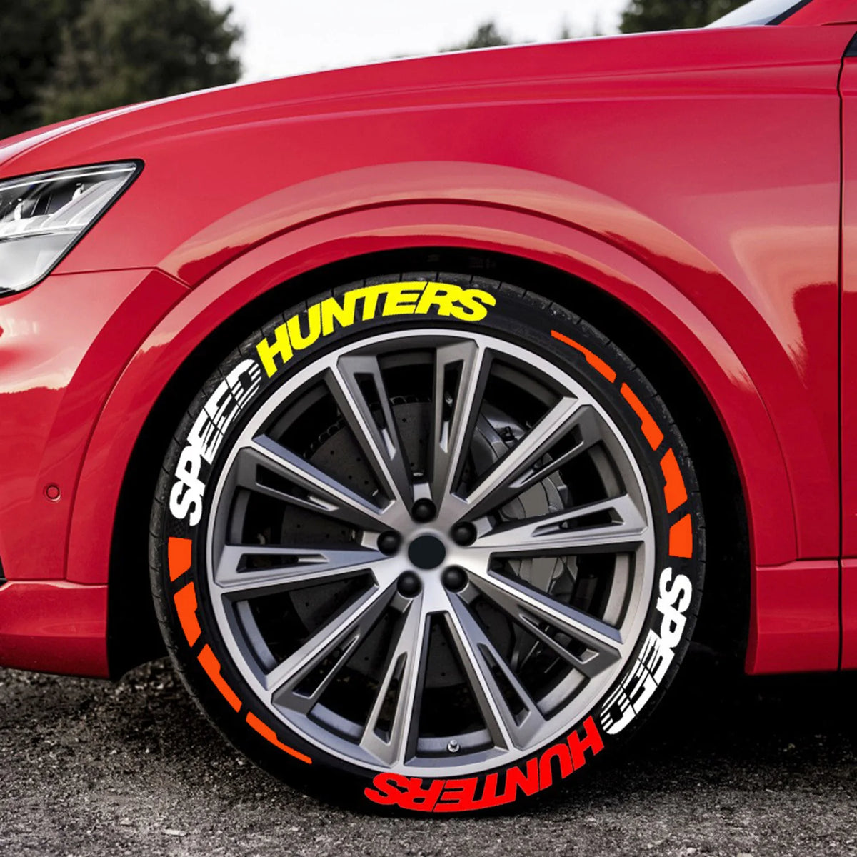 For 4 Tires Tire Decals Tuning 3D Permanent Pvc Joined Decor