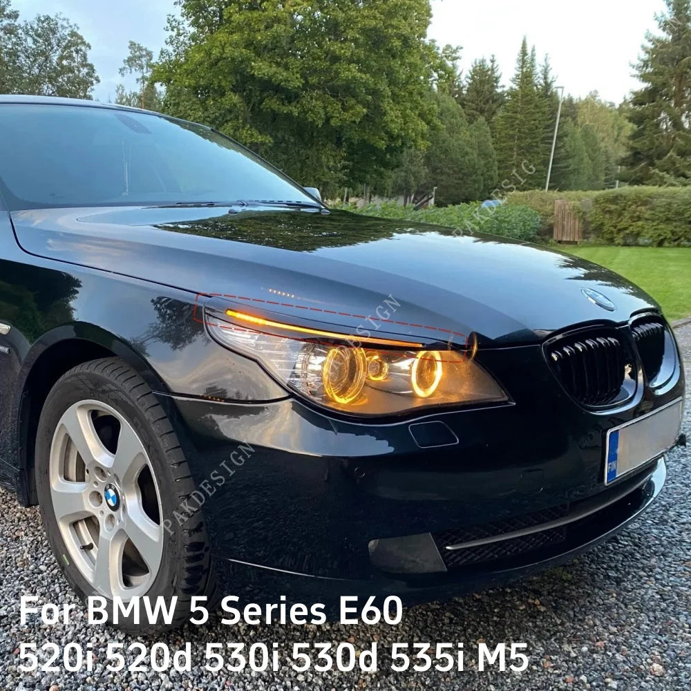 For BMW 5 Series E60 E61 Front Eyebrow Eyelid Bodykit Tuning