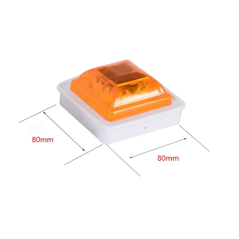 Solar Powered Cap Warning Flashing Road Barriers Traffic Square