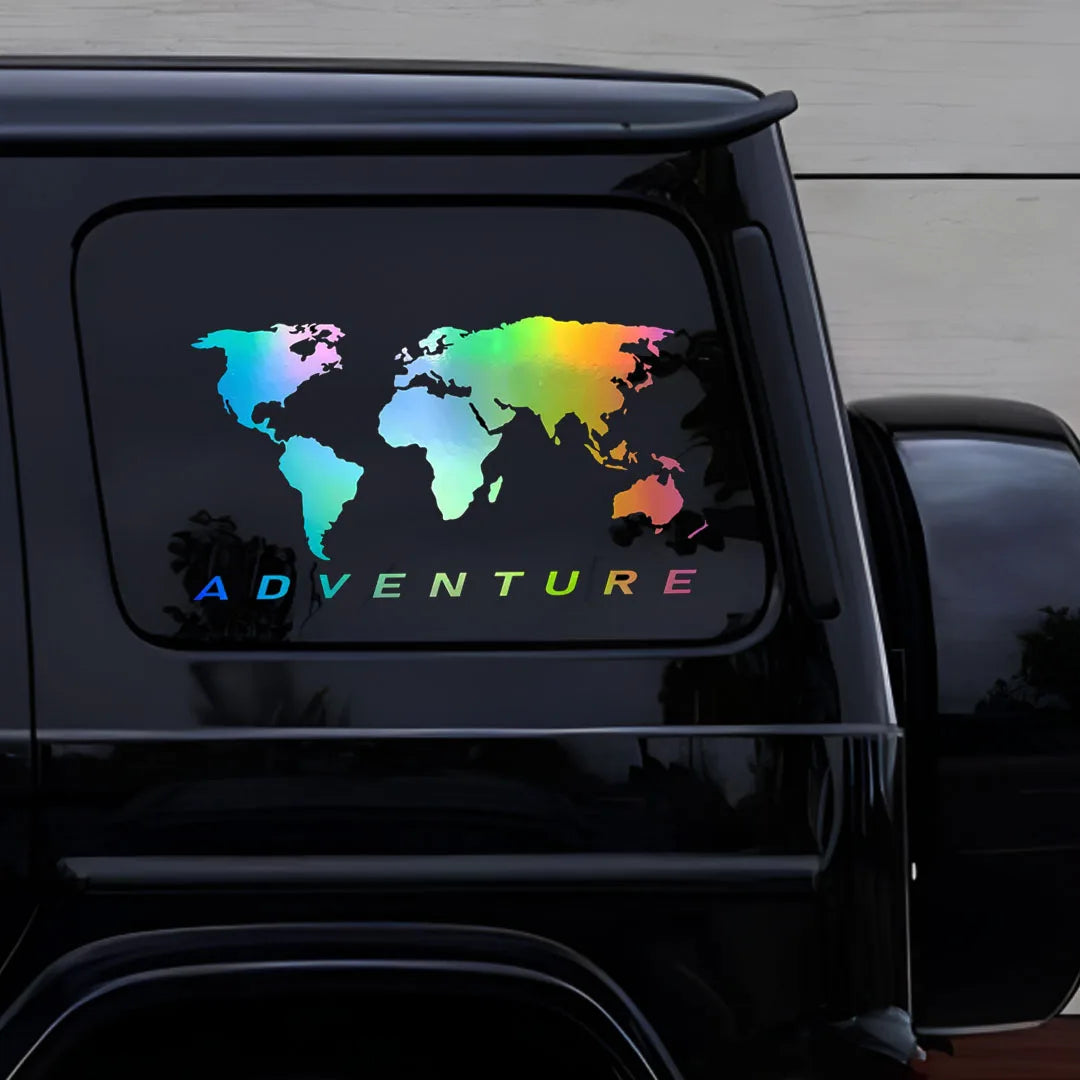 World Map Sticker Art Motorcycle Trucks Racing SUV Bumper