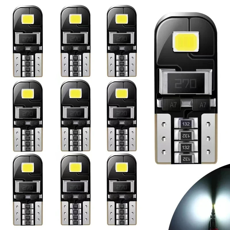 For Mercedes-Bens BMW Audi Ford 6000K 10PCS W5W T10 Canbus No