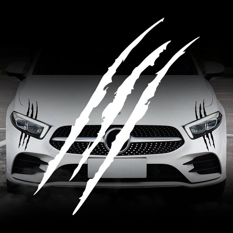 Sticker Reflective Monster Claw Scratch Stripe Marks Headlight