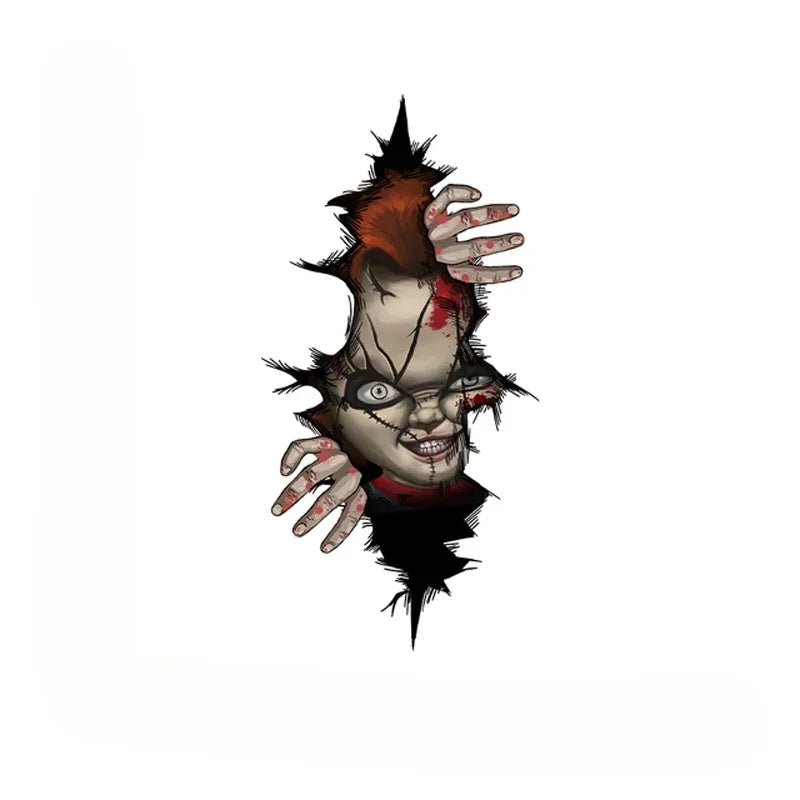Sticker Horror Characters Skull Force Open From Cracked Series