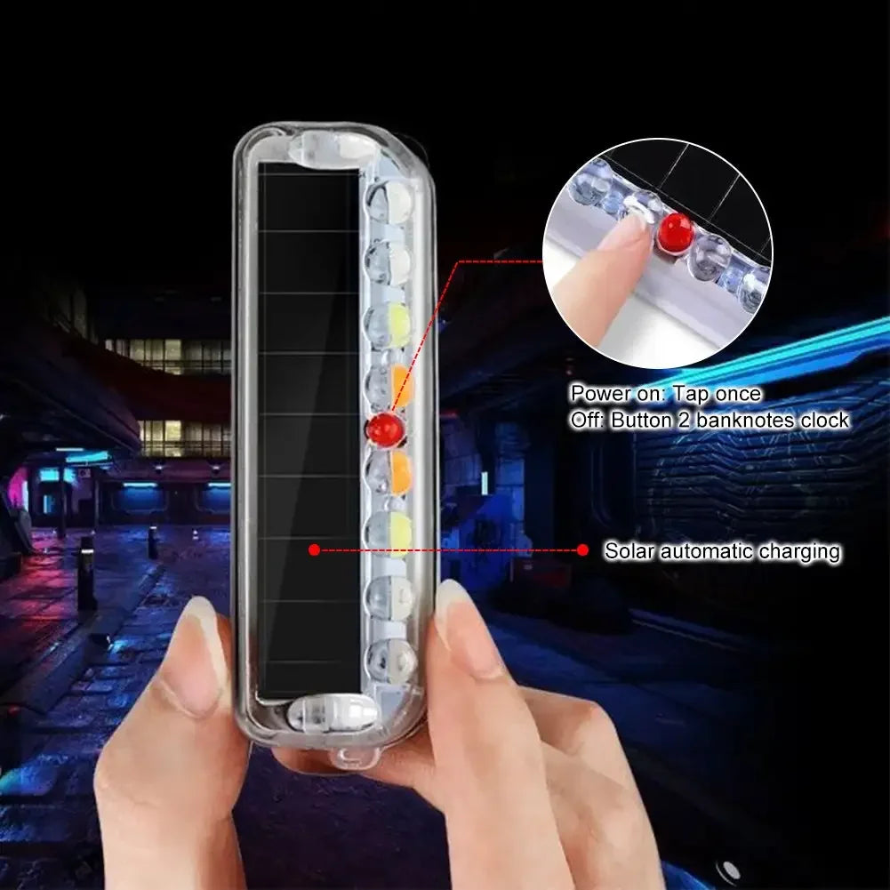 Solar Powered Anti rear-end Security Warning Flashing Signal