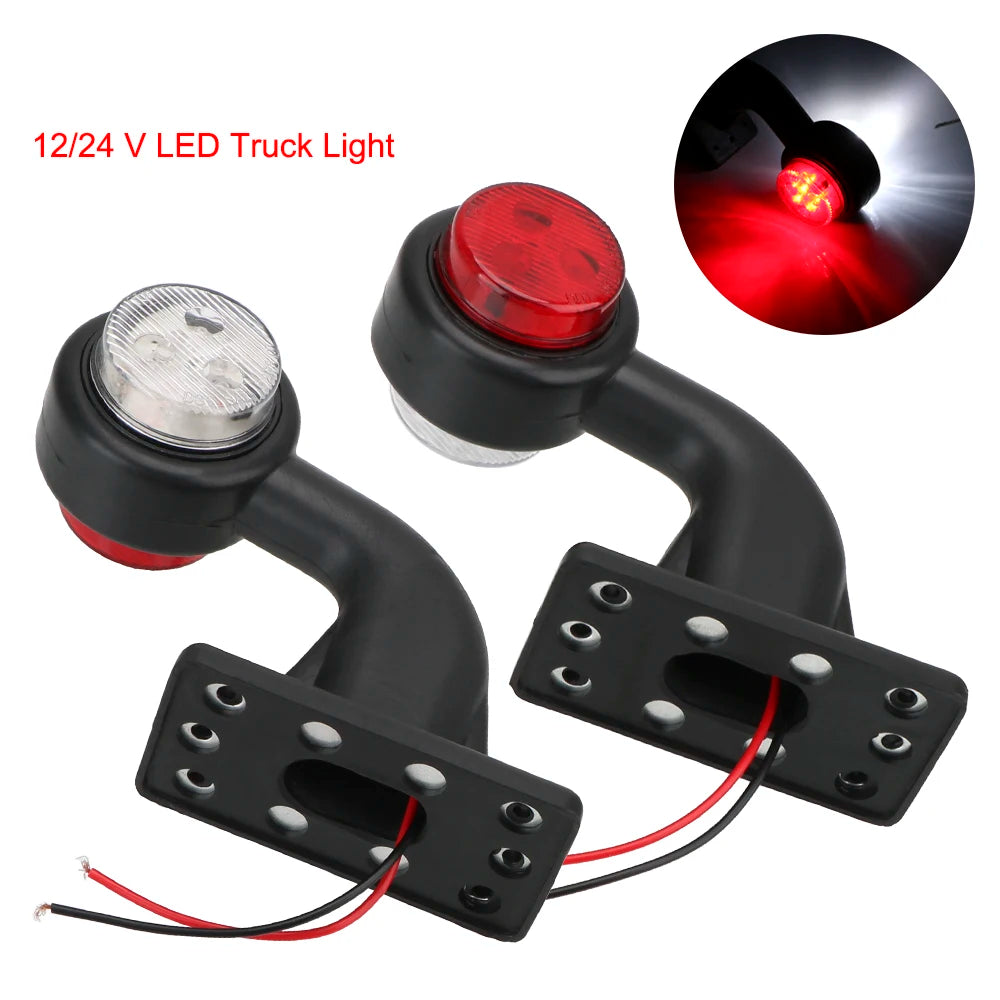 Truck 12 24V Side Marker Indicator car-styling Red White