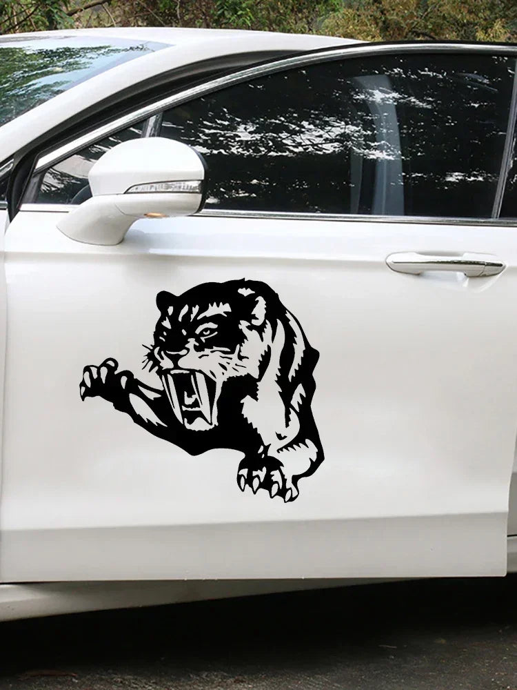 Sticker Various Sizes Vinyl saber-toothed Tiger Waterproof