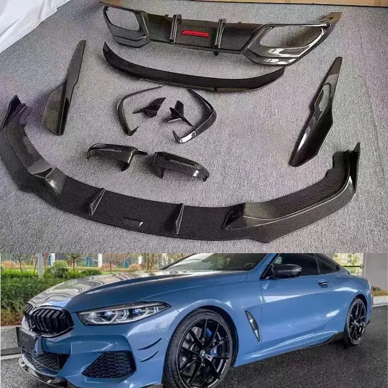 For BMW 840I 850I G14 G15 G16 Real Carbon Fiber Front Bumper Lip