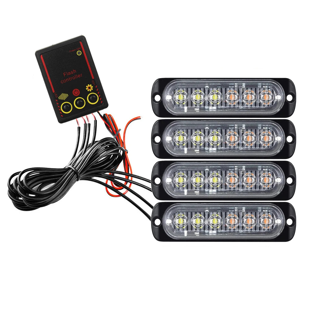 Front Grille Lighting 12V 24V Amber Emergency Strobe Warning