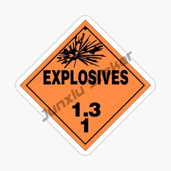 Creative Explosion Warning Danger Pvc Waterproof Body Sticker