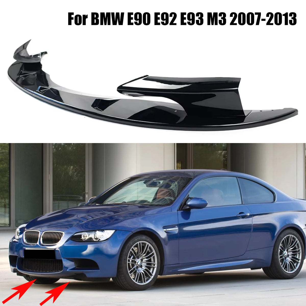 For BMW E90 E92 E93 M3 Front Bumper Lip Splitter Spoiler