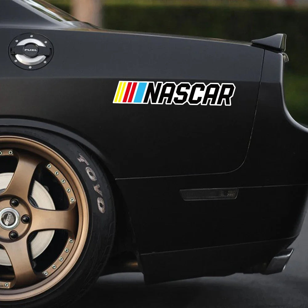 2PCS Nascar Racing Sticker Body Bumper Windows Motorcycle Laptop
