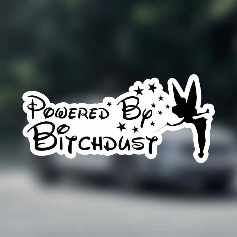 Cartoon Fairy Powered By Bitchdust Vinyl Decal self-adhesive