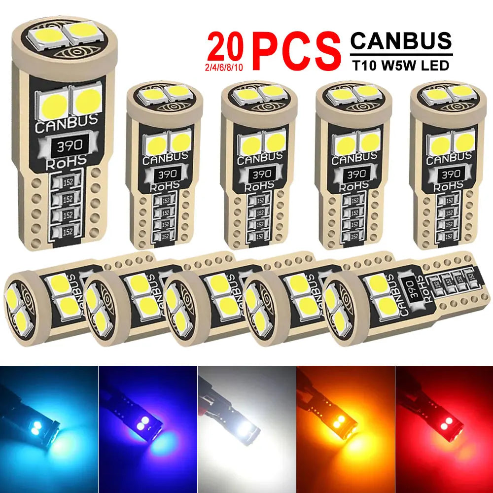 Pieces Canbus T10 W5W Bulbs Interior Dome Door Maps