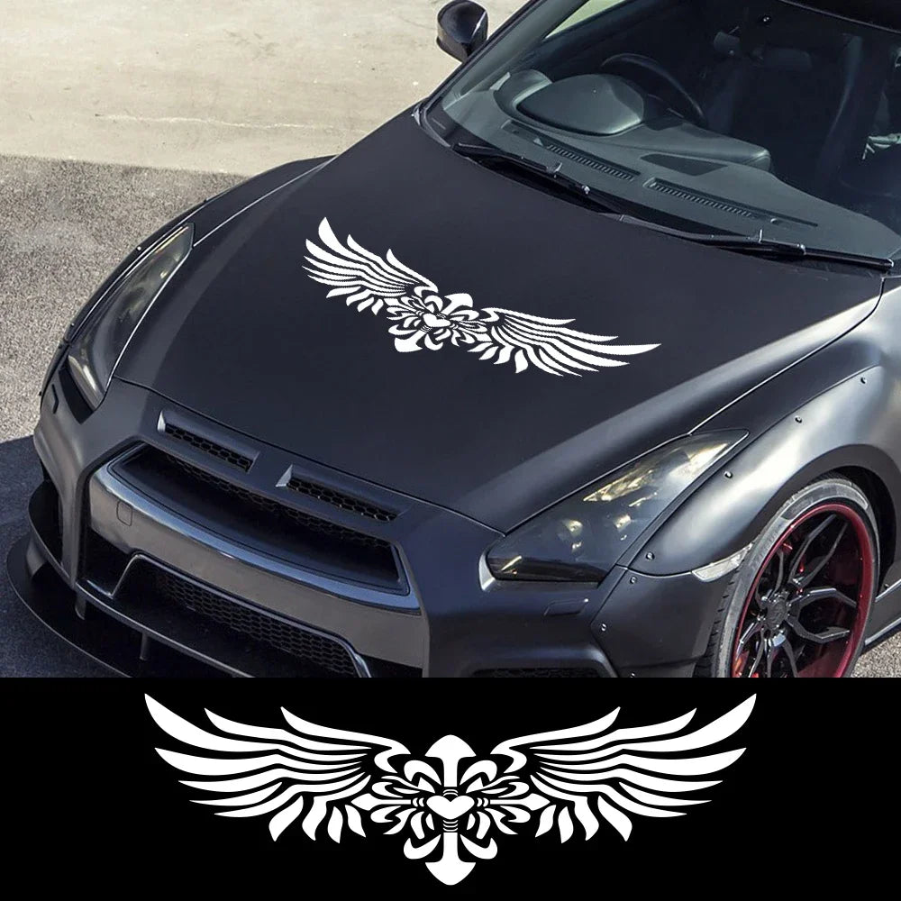 For Hood Body Door Windows Auto Hood Stickers 70x22cm Angel