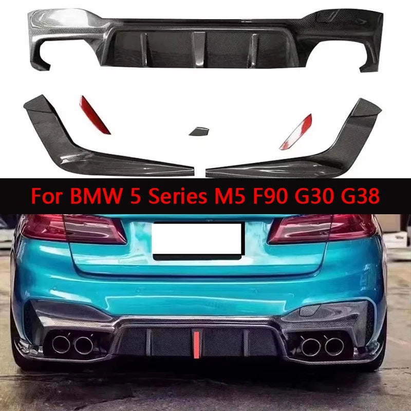 For BMW 5 Series M5 F90 G30 G38 Carbon Fiber Back Lip Rear