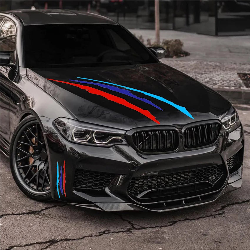 Jdm Torn Stripe Monster Claw Scratch Decal Hood Side