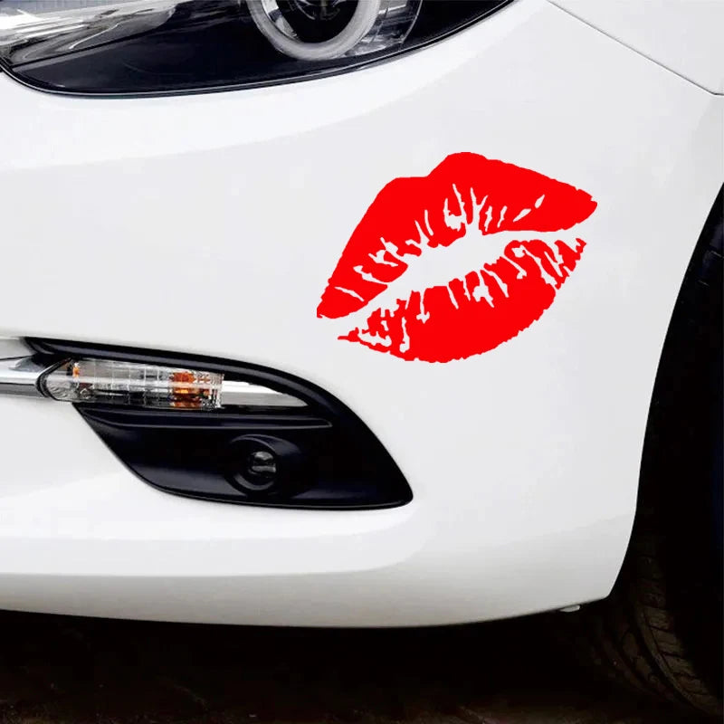 Kiss Lip Sticker Body Windows Bumper Windshield Motorcycle Helmet