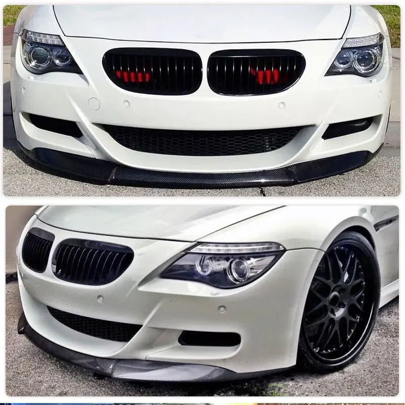 For BMW 6 Series E63 E64 Front Bumper Lip Spoiler Carbon Fiber