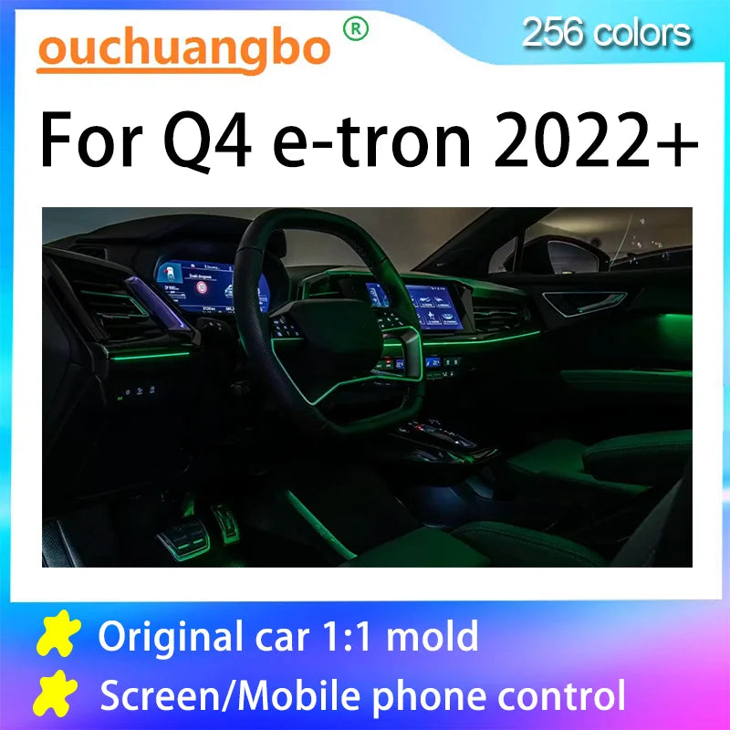 For Q4 e-tron 2022 2023 2024 Ouchuangbo Ambient Lighting Screen